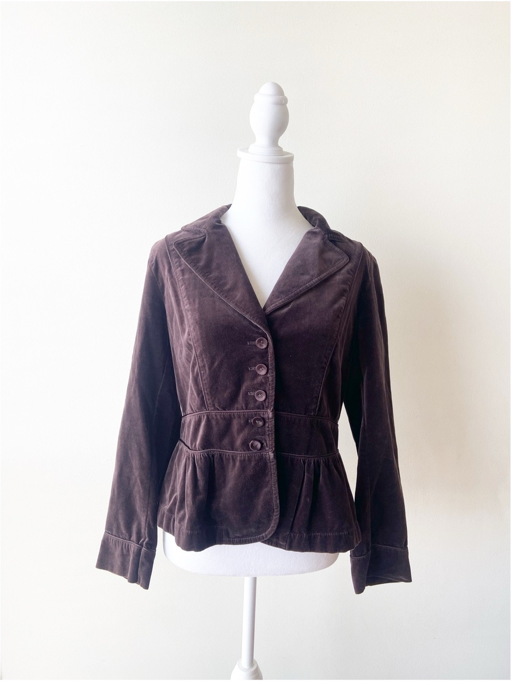 Ann Taylor LOFT Brown Velvet Blazer Jacket